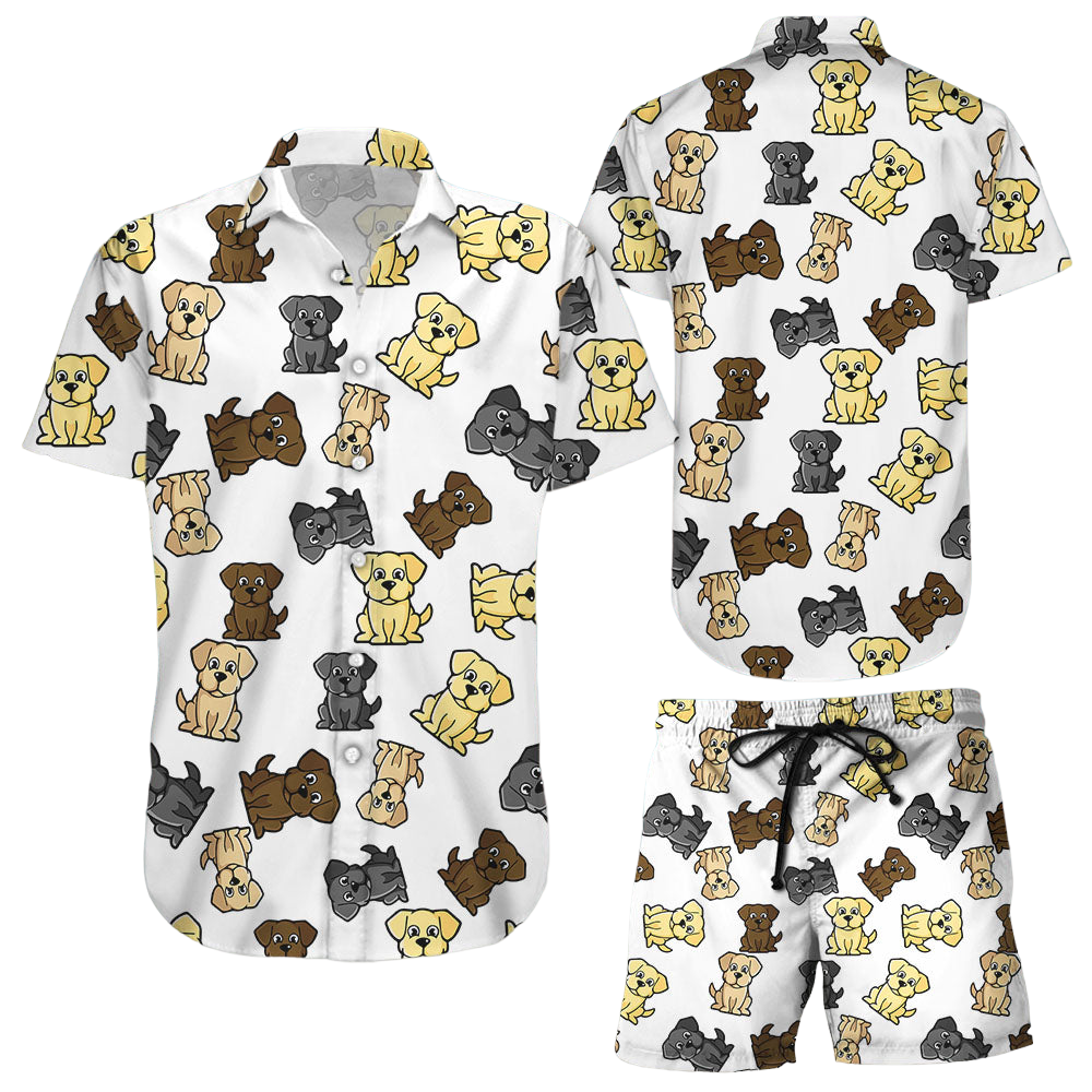 Labrador Hawaiian Shirt Cute Labrador Dogs Pattern Hawaii Shirt Labrador Gifts For Dog Lovers