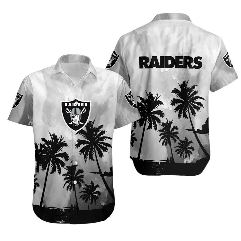 Las Vegas Raiders Coconut Trees NFL Gift For Fan Hawaiian Shirt Aloha Shirt for Men Women