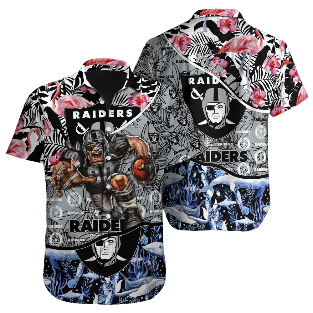 Las Vegas Raiders Hawaiian Shirt NFL Football Custom Hawaiian Shirt for Men Women Gift For Fans