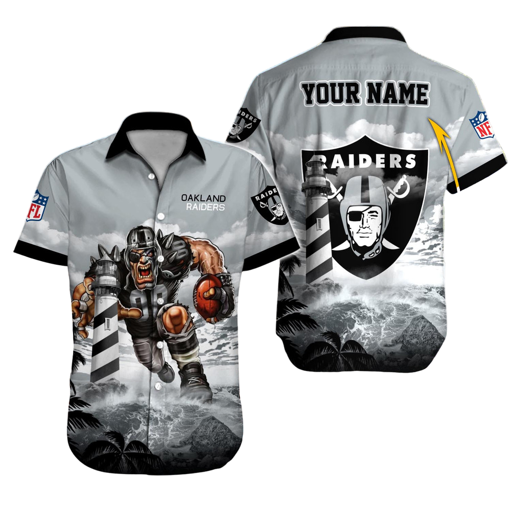 Las Vegas Raiders Hawaiian Shirt NFL Football Custom Hawaiian Shirt for Men Women Gift For Fans