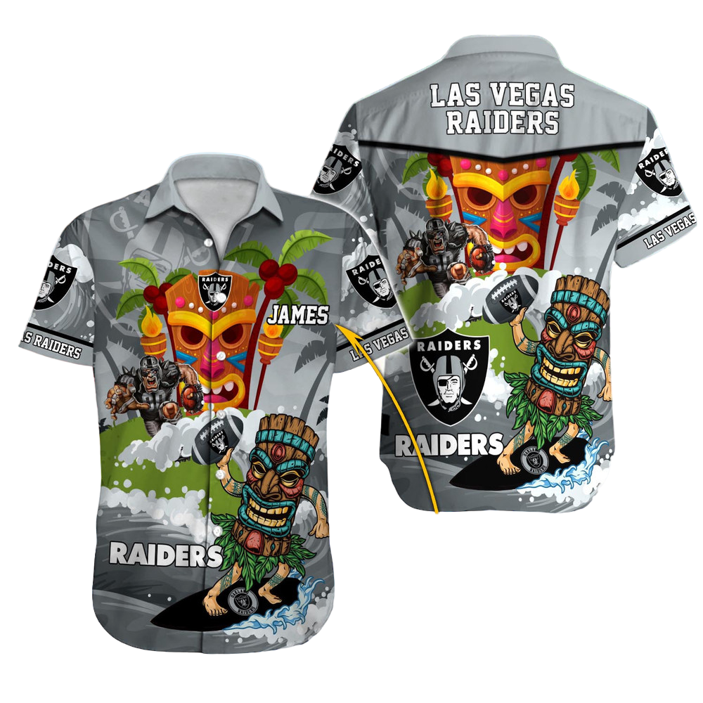 Las Vegas Raiders Hawaiian Shirt NFL Football Custom Hawaiian Shirt for Men Women Gift For Fans