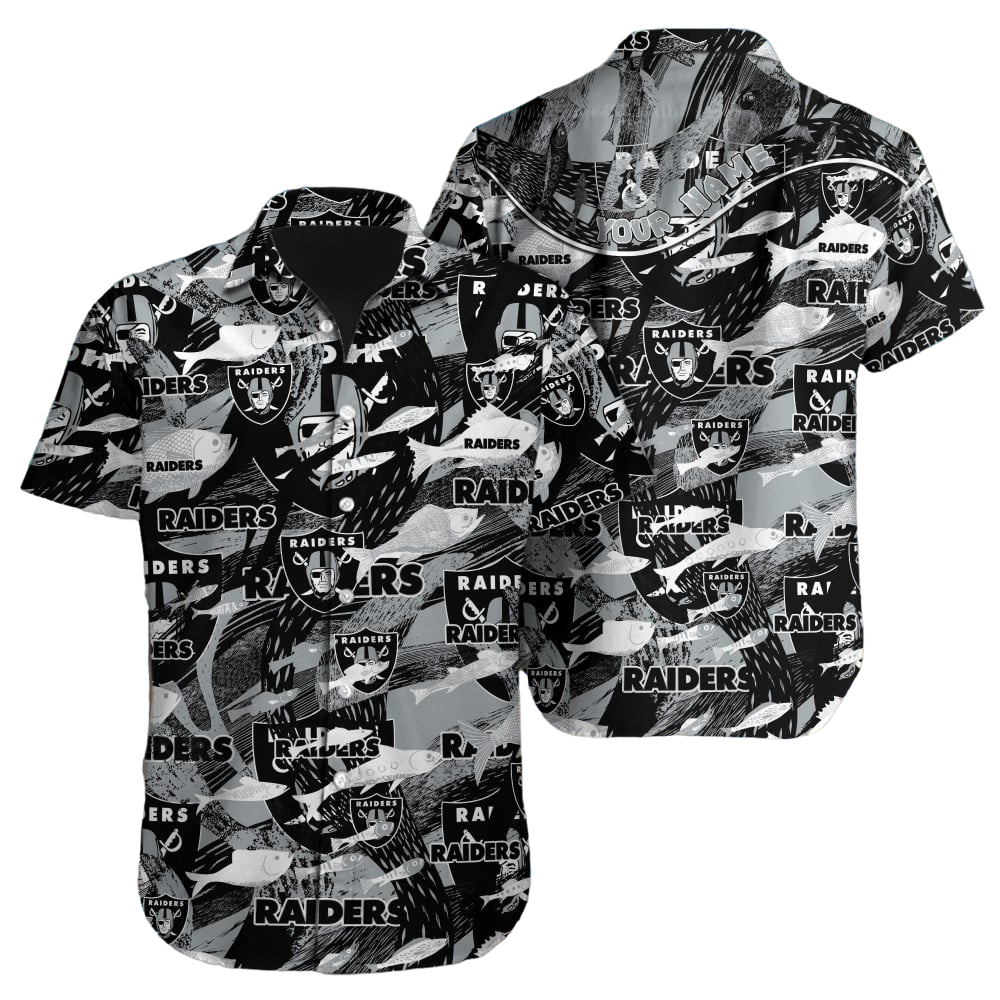 Las Vegas Raiders Hawaiian Shirt NFL Football Custom Hawaiian Shirt for Men Women Gift For Fans