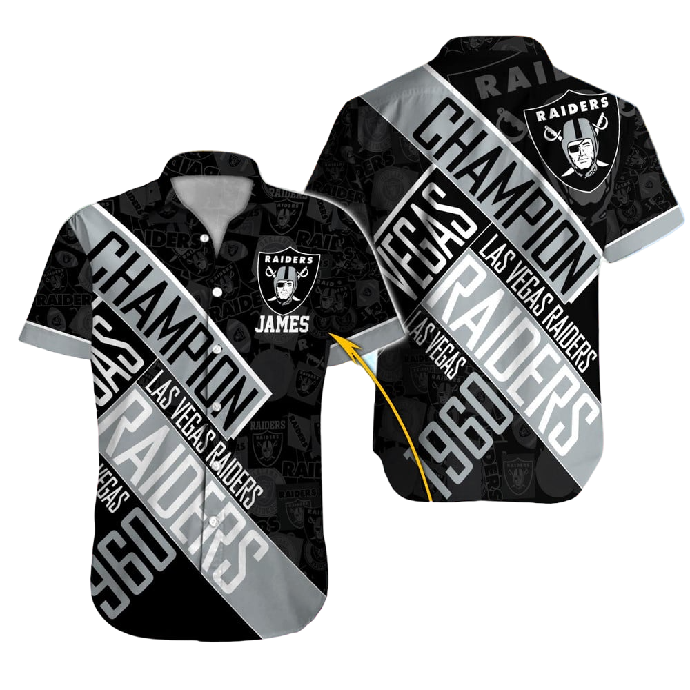 Las Vegas Raiders Hawaiian Shirt NFL Football Custom Hawaiian Shirt for Men Women Gift For Fans