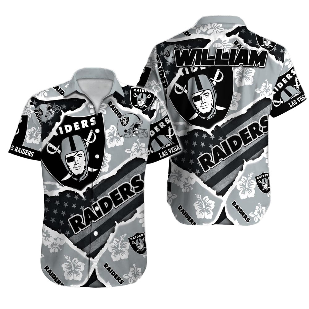 Las Vegas Raiders Hawaiian Shirt NFL Football Custom Hawaiian Shirt for Men Women Gift For Fans