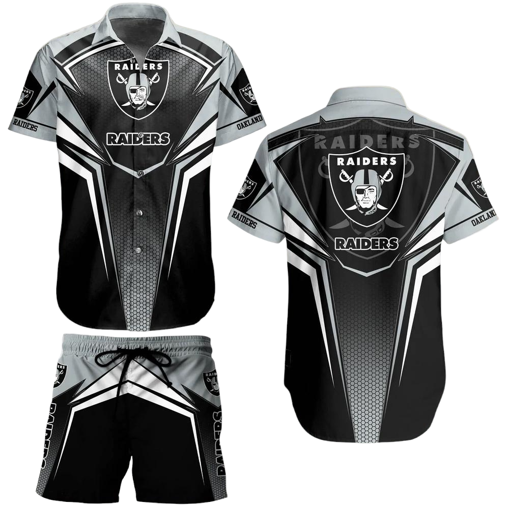 Las Vegas Raiders NFL Football Hawaii Short Shirt For This Summer Graphic Hawaiian Shirt Gift Big Fans