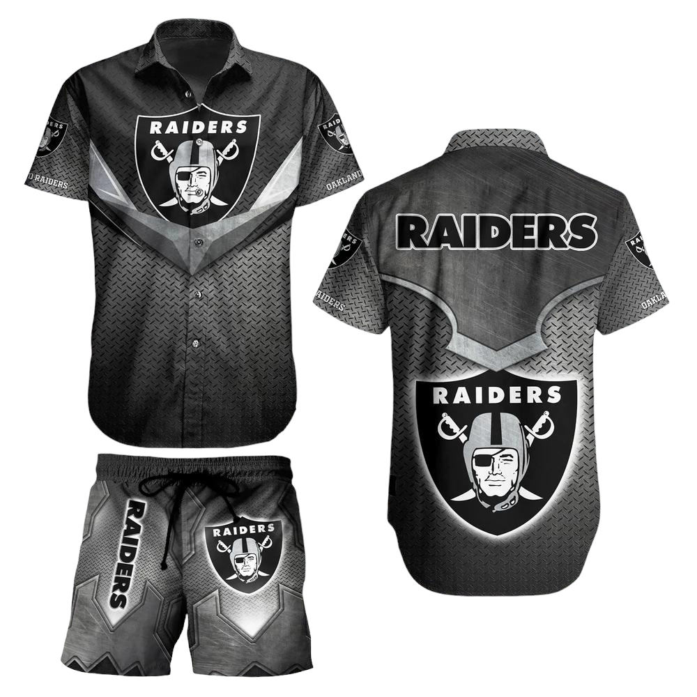 Las Vegas Raiders NFL Football Hawaiian Shirt And Short Beach Shirt Short Style For Big Fans