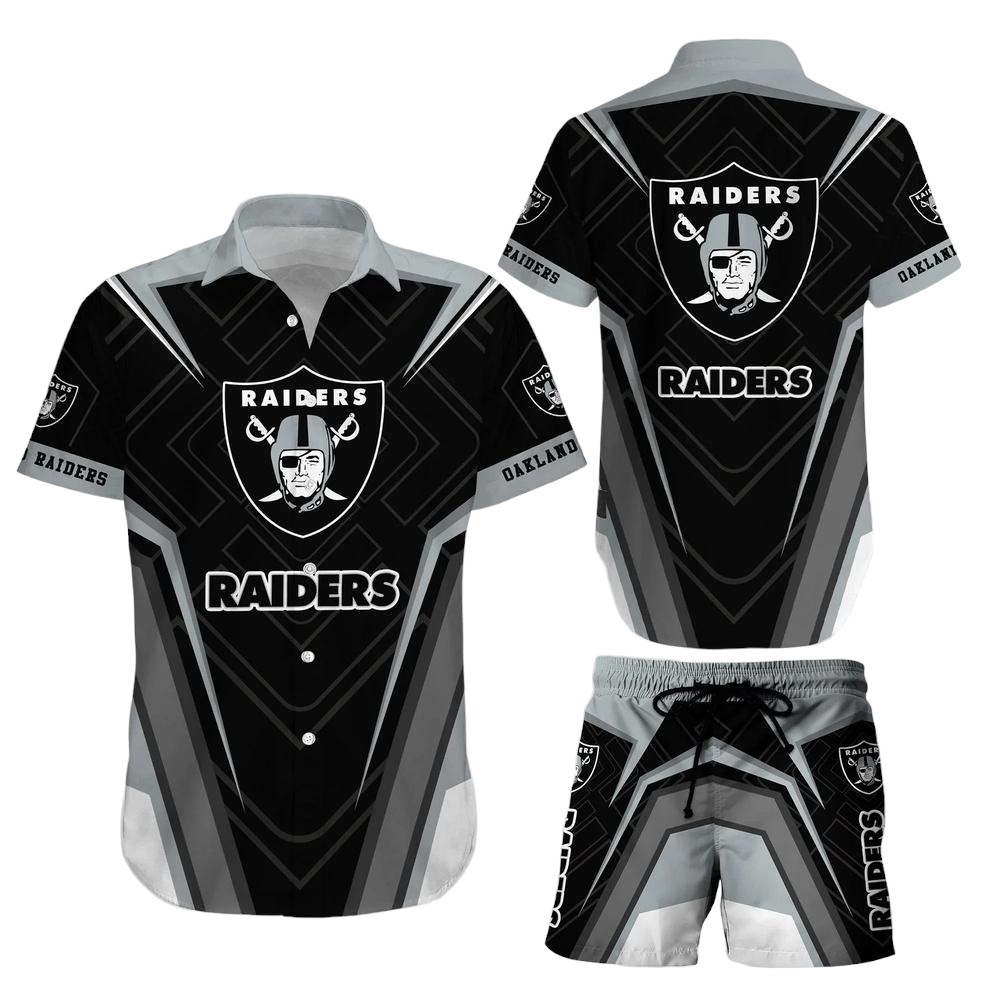 Las Vegas Raiders NFL Hawaiian Shirt And Short New Summer Button Down Shirt Best Gift For Fans