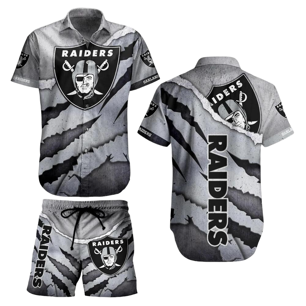 Las Vegas Raiders NFL Hawaiian Shirt And Short Summer Vintage Beach Shirt For Your Loved Ones