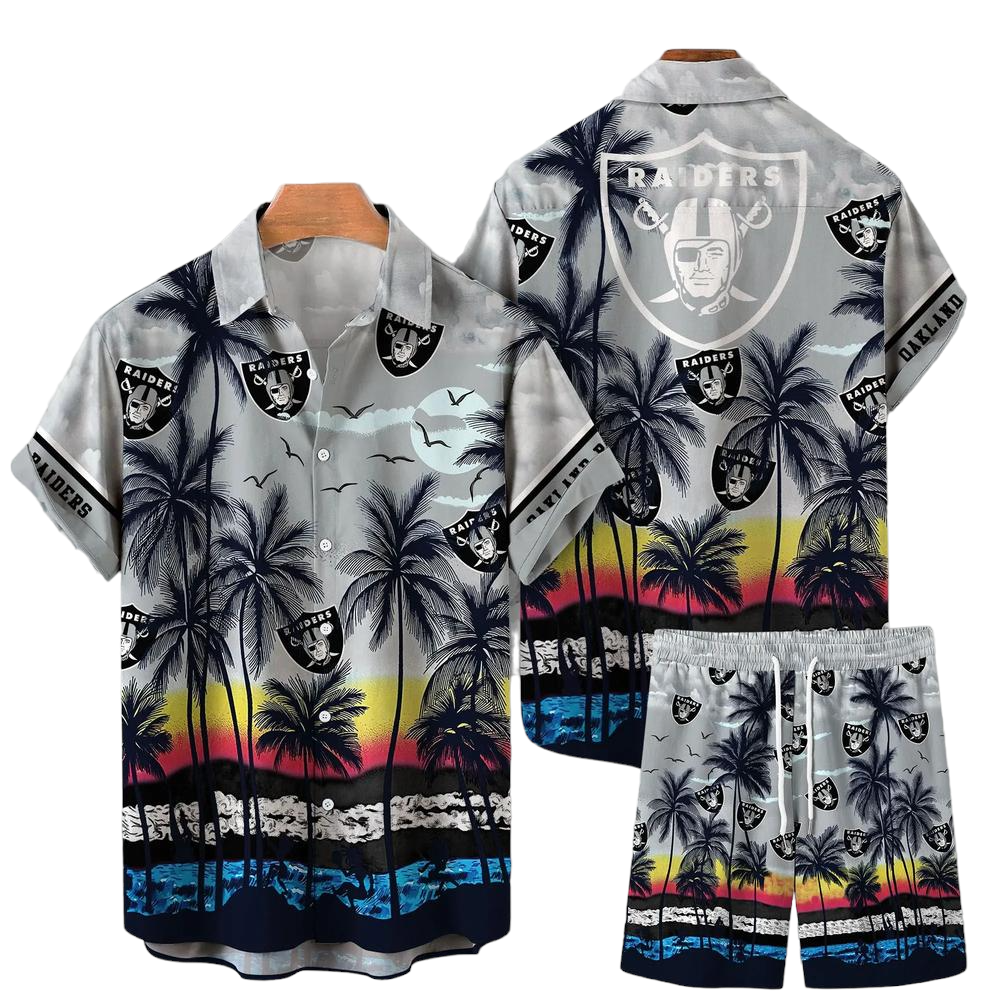 Las Vegas Raiders NFL Hawaiian Shirt And Short Tropical Pattern This Summer Shirt New Gift For Best Fan
