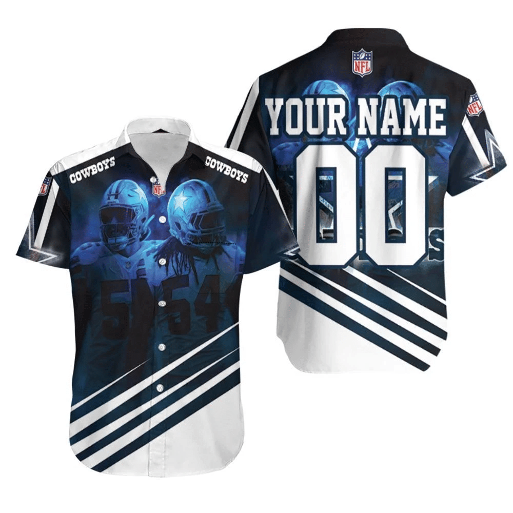 Leighton Vander Esch & Jaylon Smith Dallas Cowboys 3D Personalized Hawaiian Shirt Aloha Shirt for Men Women Combo Beach