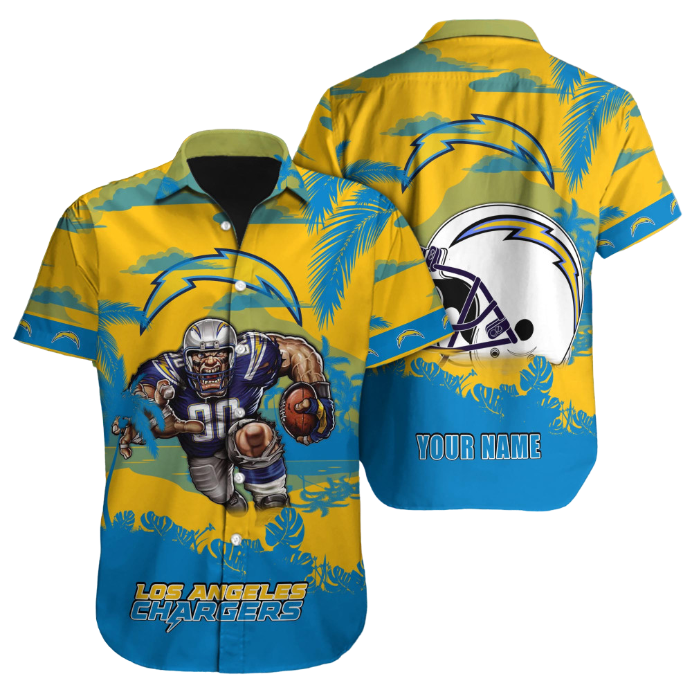 Los Angeles Chargers Hawaiian Shirt NFL Football Custom Hawaiian Shirt for Men Women Gift For Fans