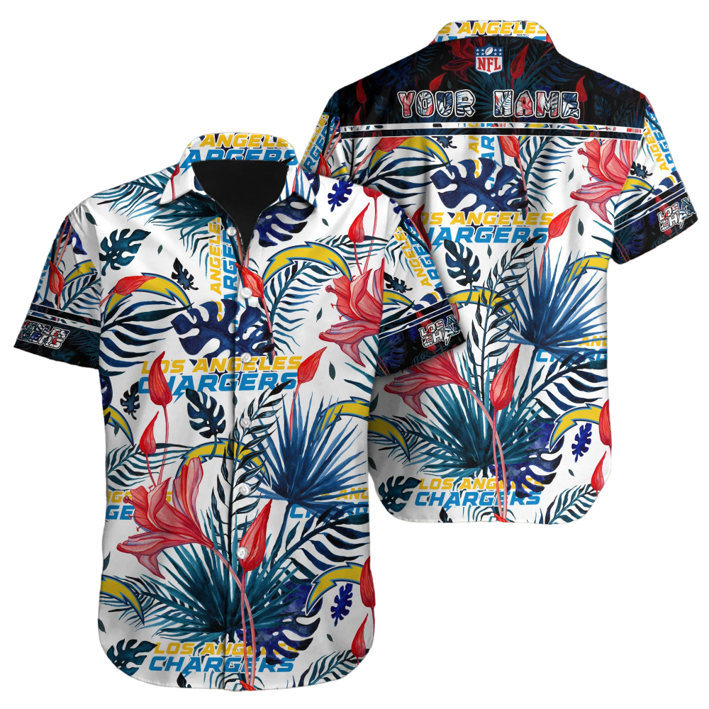 Los Angeles Chargers Hawaiian Shirt NFL Football Custom Hawaiian Shirt for Men Women Gift For Fans