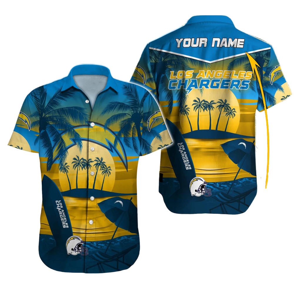 Los Angeles Chargers Hawaiian Shirt NFL Football Custom Hawaiian Shirt for Men Women Gift For Fans