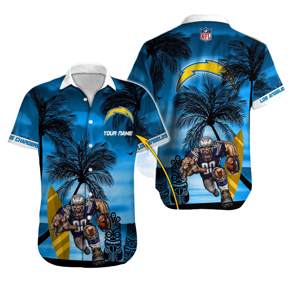 Los Angeles Chargers Hawaiian Shirt NFL Football Custom Hawaiian Shirt for Men Women Gift For Fans