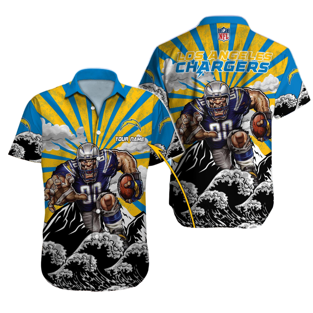 Los Angeles Chargers Hawaiian Shirt NFL Football Custom Hawaiian Shirt for Men Women Gift For Fans