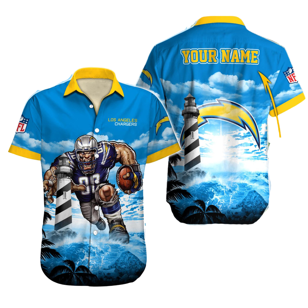 Los Angeles Chargers Hawaiian Shirt NFL Football Custom Hawaiian Shirt for Men Women Gift For Fans