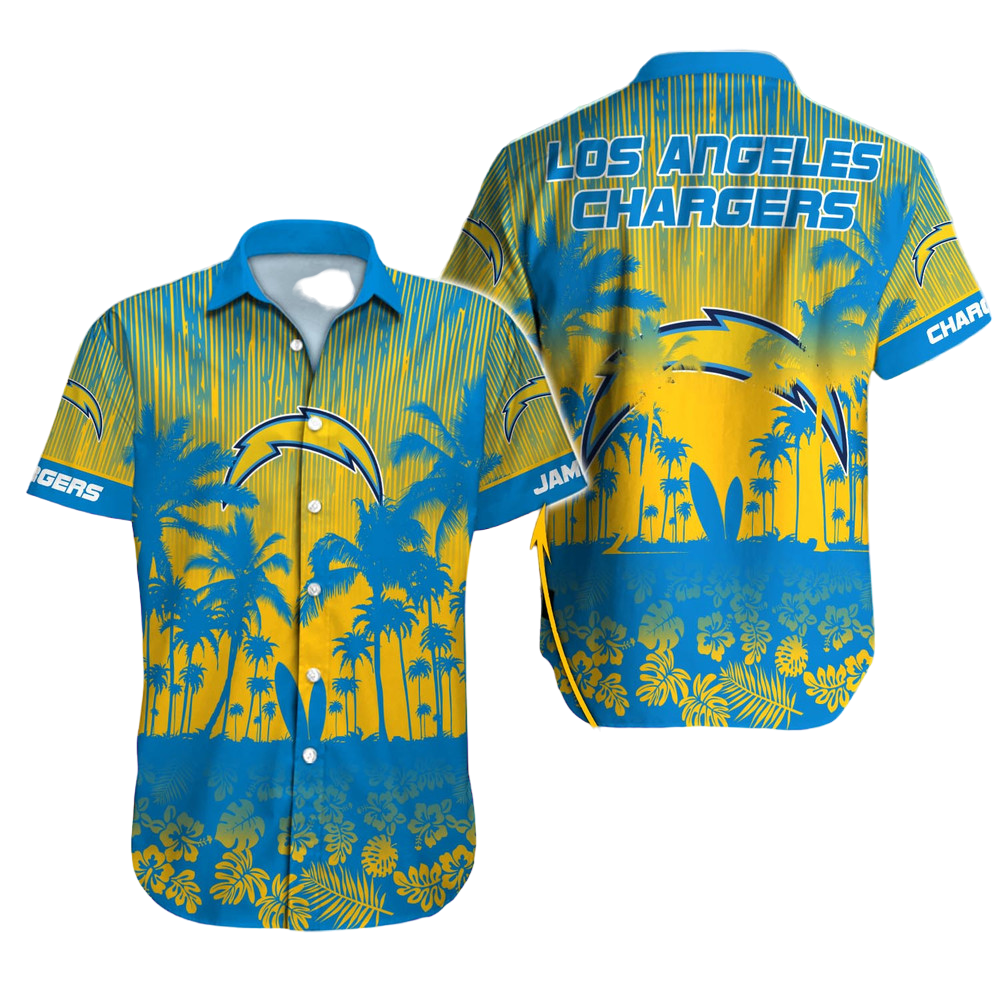 Los Angeles Chargers Hawaiian Shirt NFL Football Custom Hawaiian Shirt for Men Women Gift For Fans