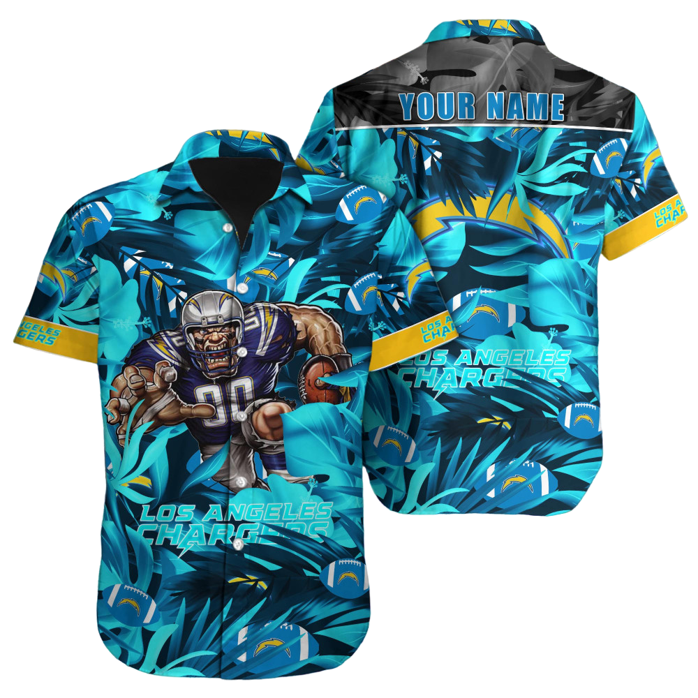 Los Angeles Chargers Hawaiian Shirt NFL Football Custom Hawaiian Shirt for Men Women Gift For Fans