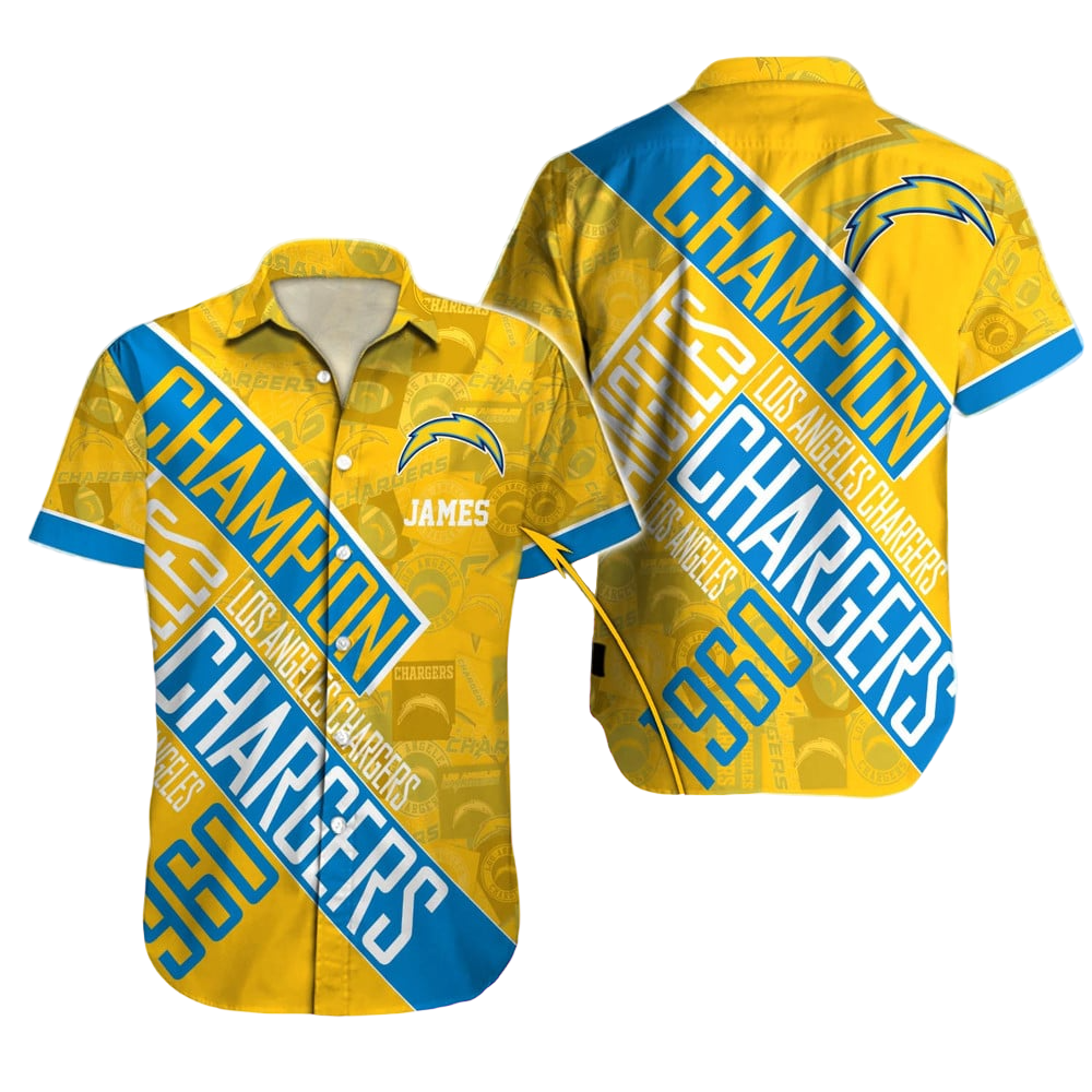 Los Angeles Chargers Hawaiian Shirt NFL Football Custom Hawaiian Shirt for Men Women Gift For Fans