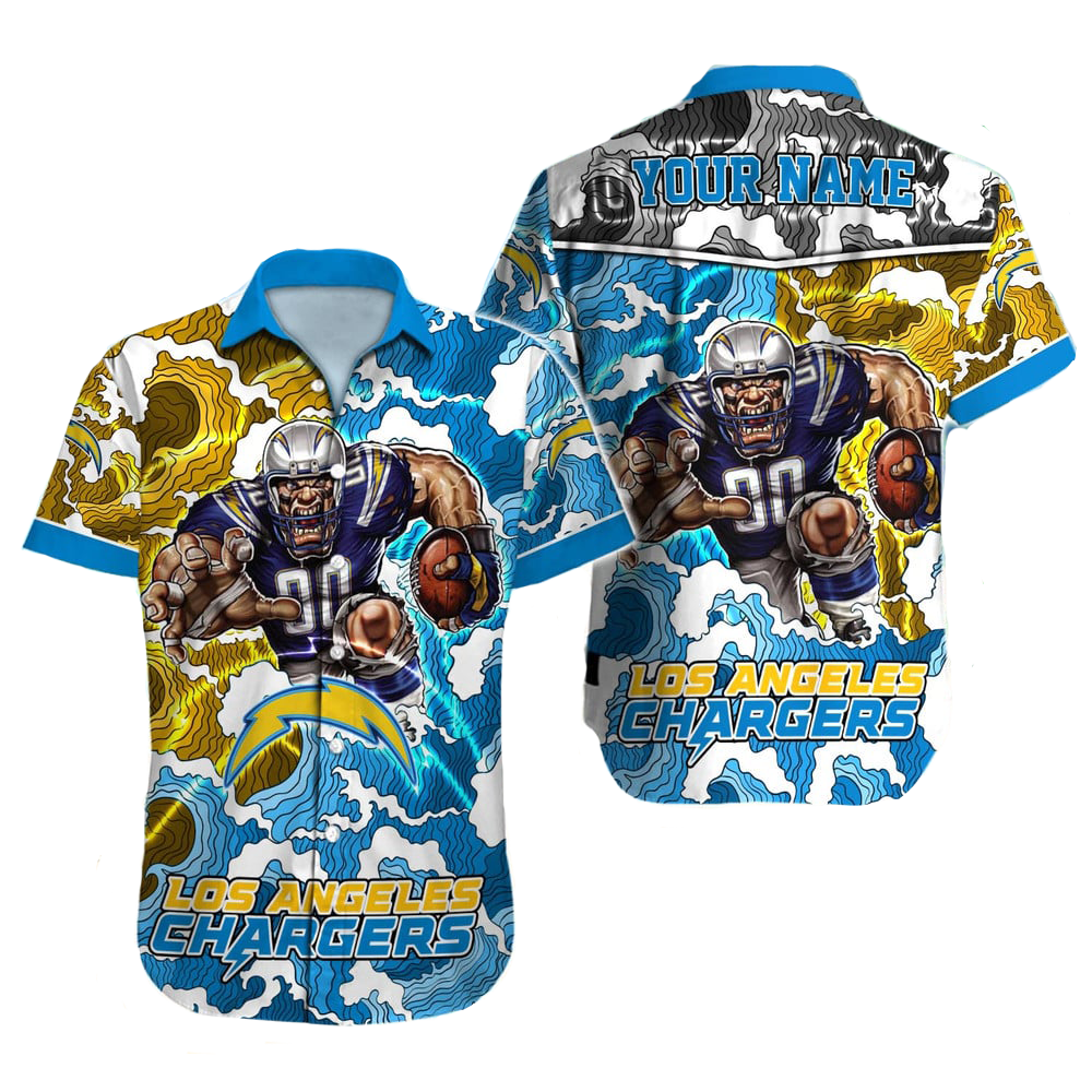 Los Angeles Chargers Hawaiian Shirt NFL Football Custom Hawaiian Shirt for Men Women Gift For Fans