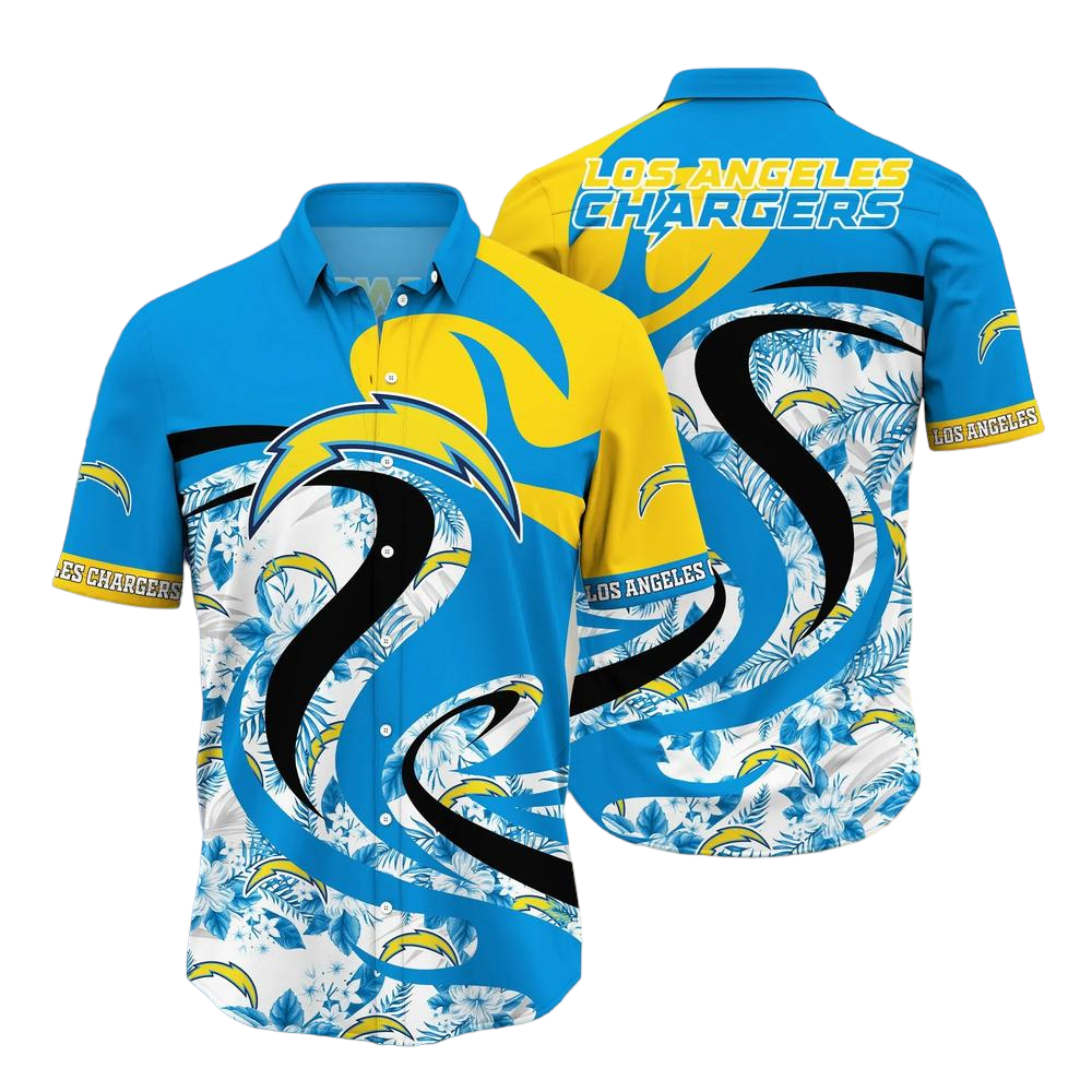 Los Angeles Chargers NFL Hawaii Shirt Tropical Pattern Graphic This Summer Gift For Fan NFL