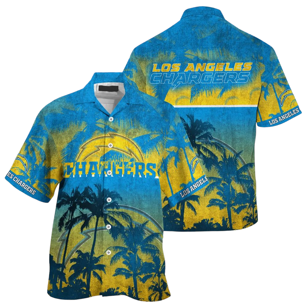 Los Angeles Chargers NFL Hawaiian Shirt Style Tropical Pattern Hot Trending Summer For Awesome Fans