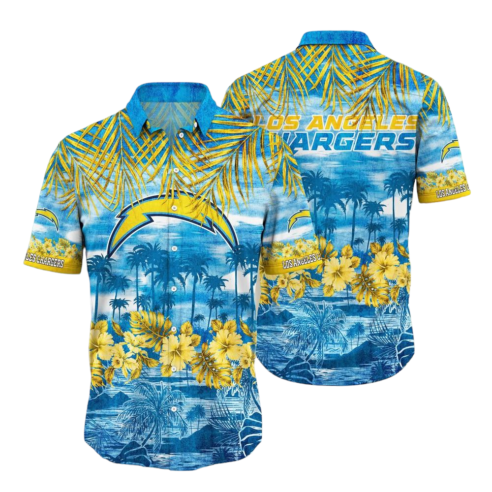 Los Angeles Chargers NFL Hawaiian Shirt Style Tropical Pattern Summer For Awesome Fans