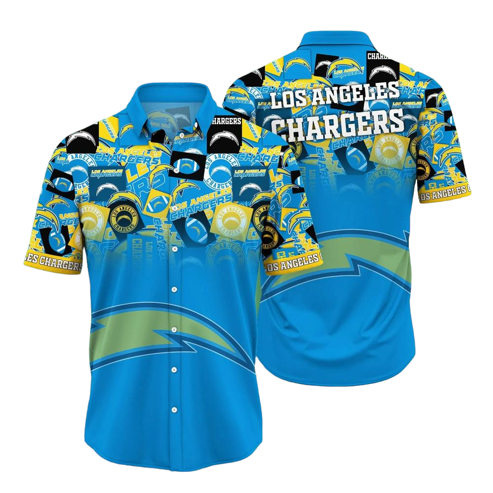 Los Angeles Chargers NFL Hawaiian Shirt Trends Summer Short Sleeve Button Down Shirt For Sports Fans