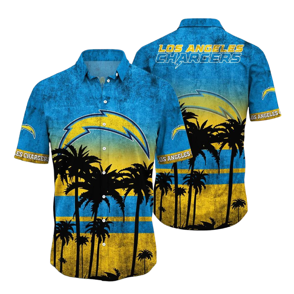 Los Angeles Chargers NFL Hawaiian Shirt Tropical Pattern Graphic New Collection Summer Gift For Fan NFL