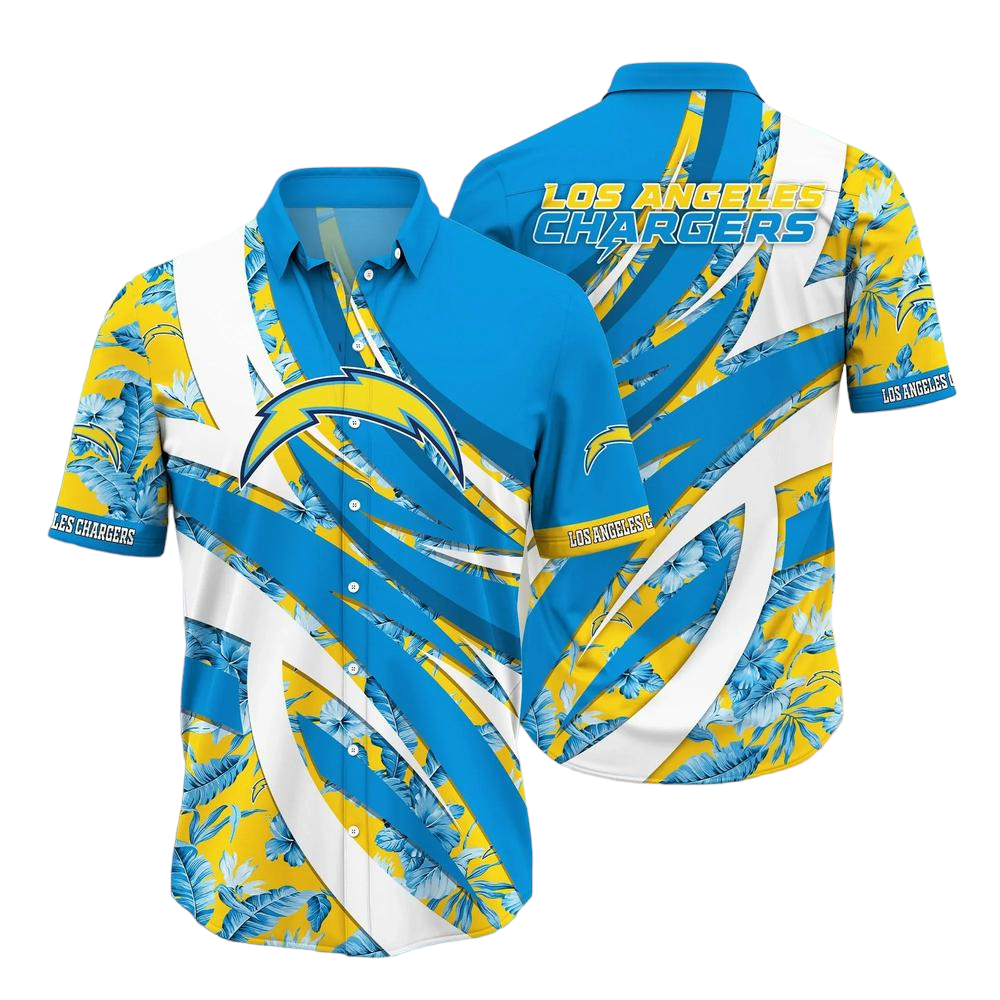 Los Angeles Chargers NFL Hawaiian Shirt Tropical Pattern New Trend Summer For Sports Football Fans