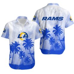 Los Angeles Rams Coconut Trees NFL Gift For Fan Hawaiian Shirt Aloha Shirt for Men Women