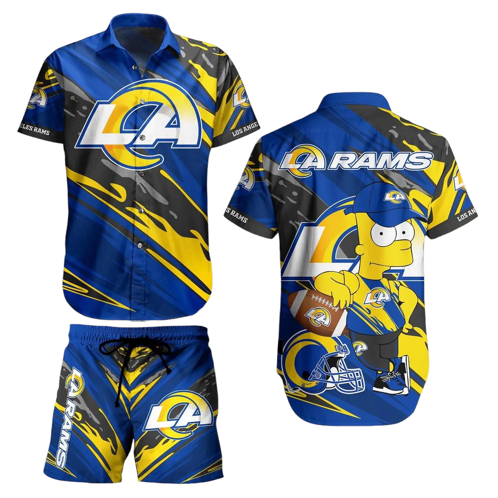 Los Angeles Rams Football NFL Hawaiian Shirt Bart Simpson Summer Gift For Men Women Fans