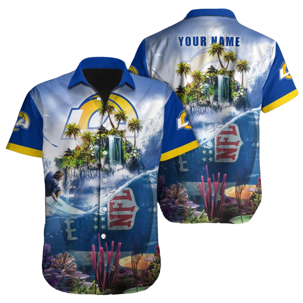 Los Angeles Rams Hawaiian Shirt NFL Football Custom Hawaiian Shirt for Men Women Gift For Fans