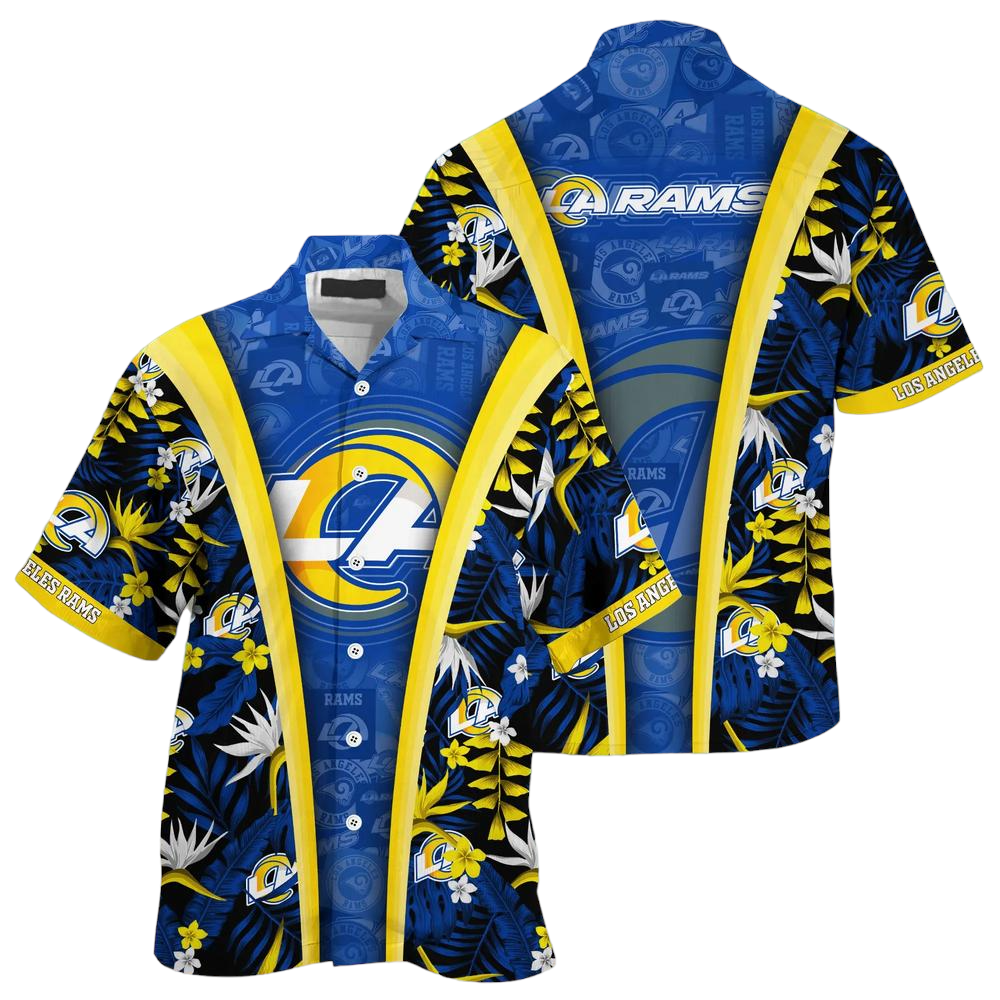 Los Angeles Rams NFL Beach Summer Hawaiian Shirt Gifts For Sports Football Fans