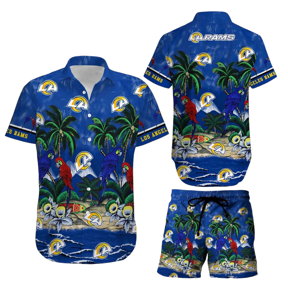 Los Angeles Rams NFL Football Hawaiian Shirt And Short Graphic Summer Tropical Pattern New Gift For Men Women