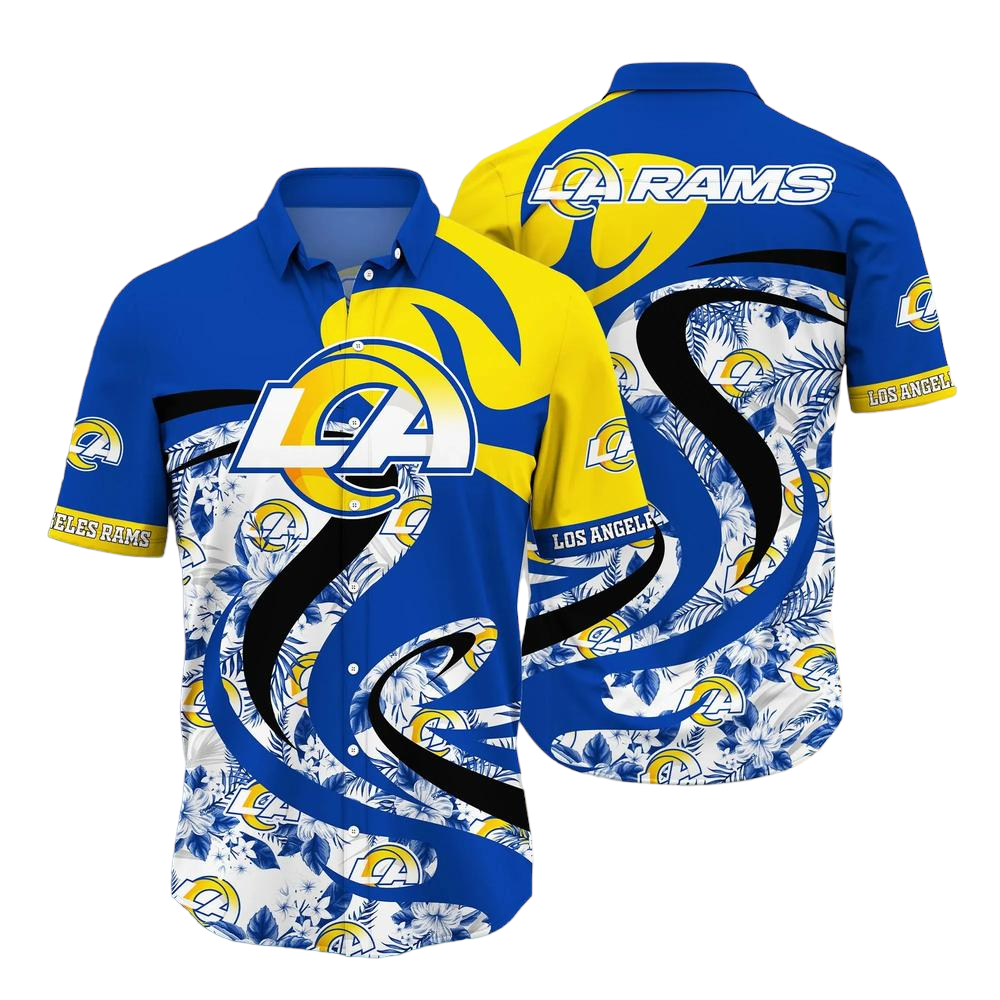 Los Angeles Rams NFL Hawaii Shirt Tropical Pattern Graphic This Summer Gift For Fan NFL