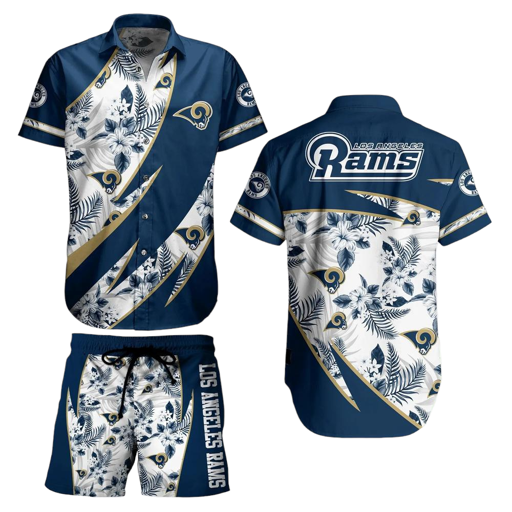 Los Angeles Rams NFL Hawaiian Shirt And Short Style Tropical Graphic Summer For Awesome Fans