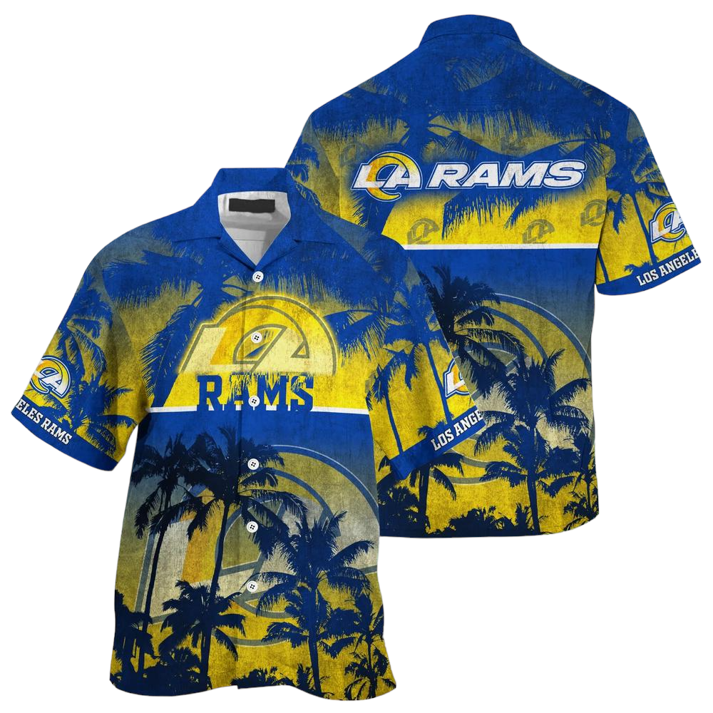 Los Angeles Rams NFL Hawaiian Shirt Style Tropical Pattern Hot Trending Summer For Awesome Fans