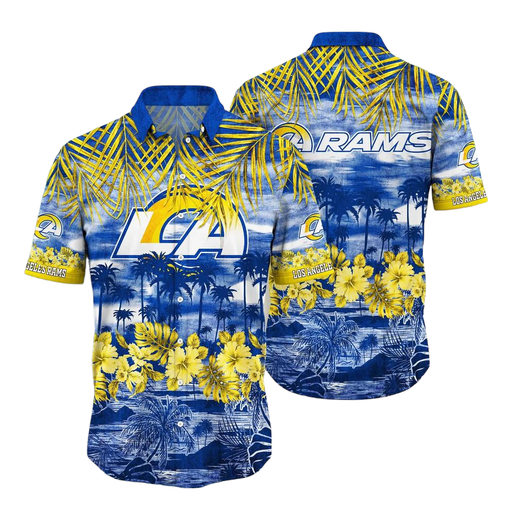 Los Angeles Rams NFL Hawaiian Shirt Style Tropical Pattern Summer For Awesome Fans