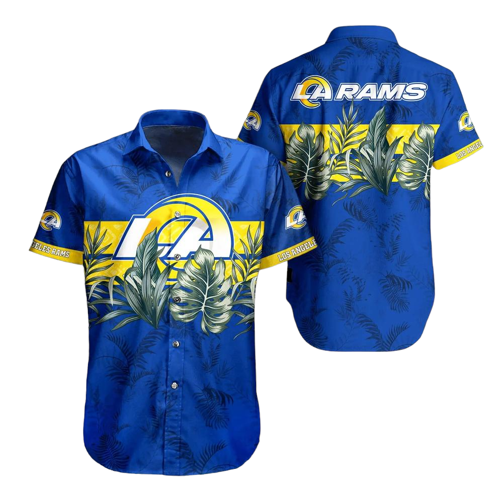 Los Angeles Rams NFL Hawaiian Shirt Tropical Pattern Graphic Gift For Fan NFL Enthusiast