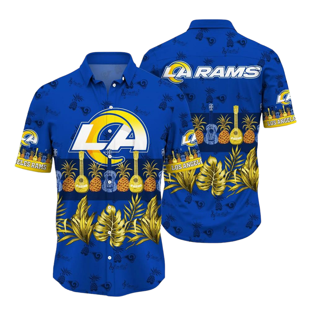Los Angeles Rams NFL Hawaiian Shirt Tropical Pattern Graphic Trends Summer Gift For Fan NFL