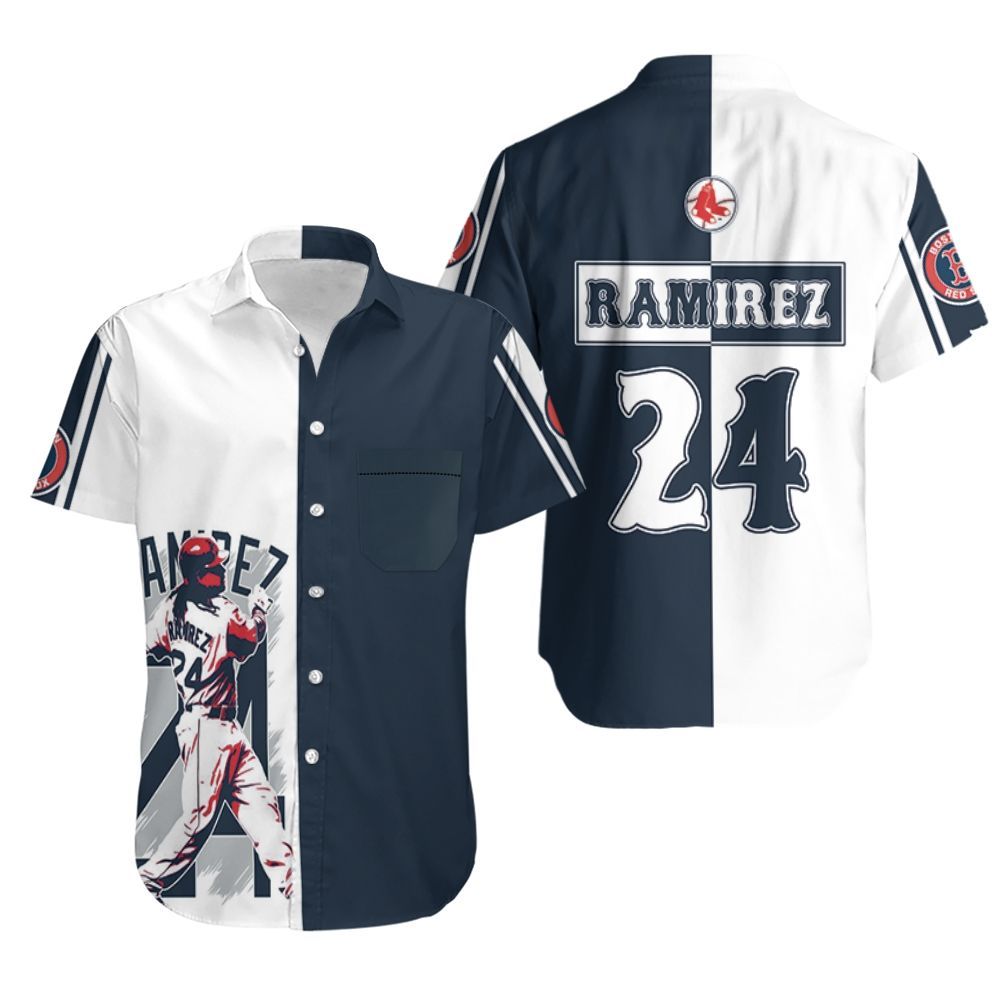 Manny Ramirez 24 Boston Red Sox Hawaiian Shirt Aloha Shirt for Men Women