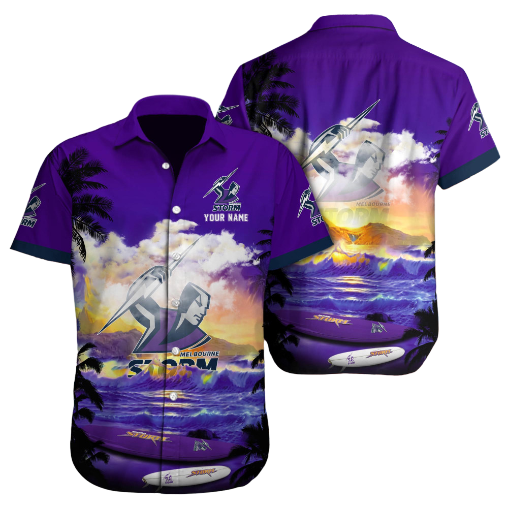 Melbourne Storm NRL Custom Hawaii Shirt  for Men Women Gift for Fans