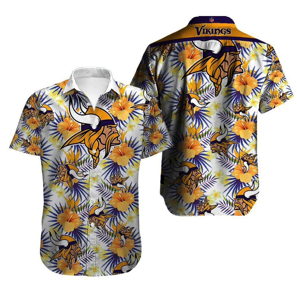 Men Minnesota Vikings Hawaiian Shirt Tropical