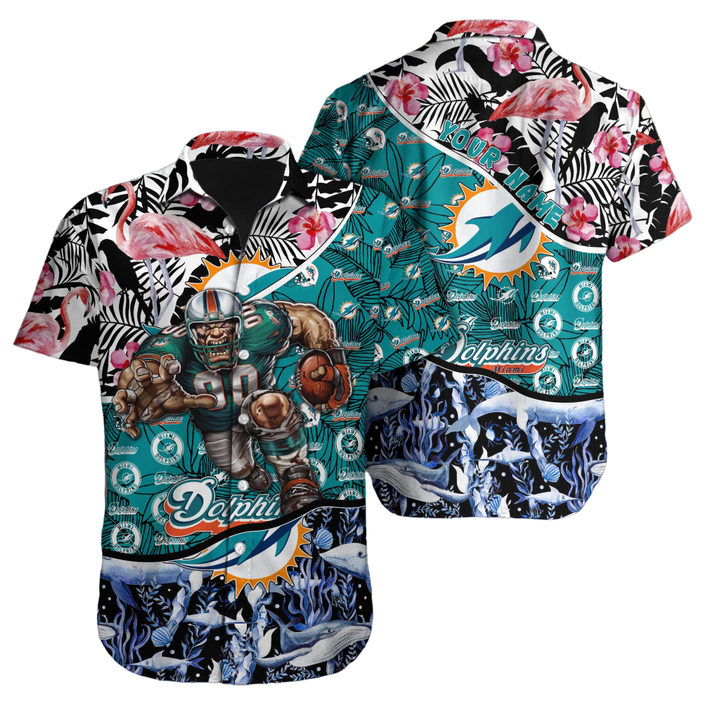 Miami Dolphins Hawaiian Shirt NFL Football Custom Hawaiian Shirt for Men Women Gift For Fans