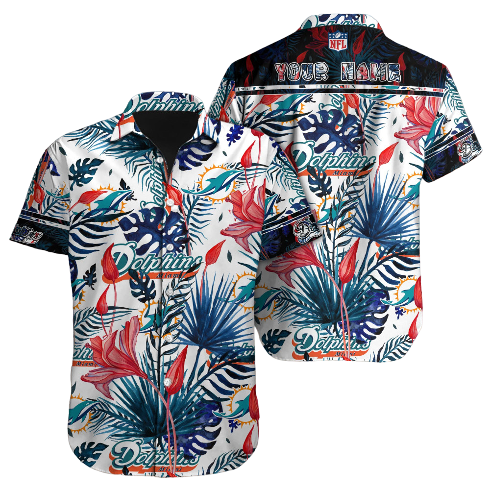 Miami Dolphins Hawaiian Shirt NFL Football Custom Hawaiian Shirt for Men Women Gift For Fans