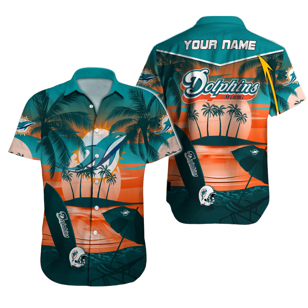 Miami Dolphins Hawaiian Shirt NFL Football Custom Hawaiian Shirt for Men Women Gift For Fans