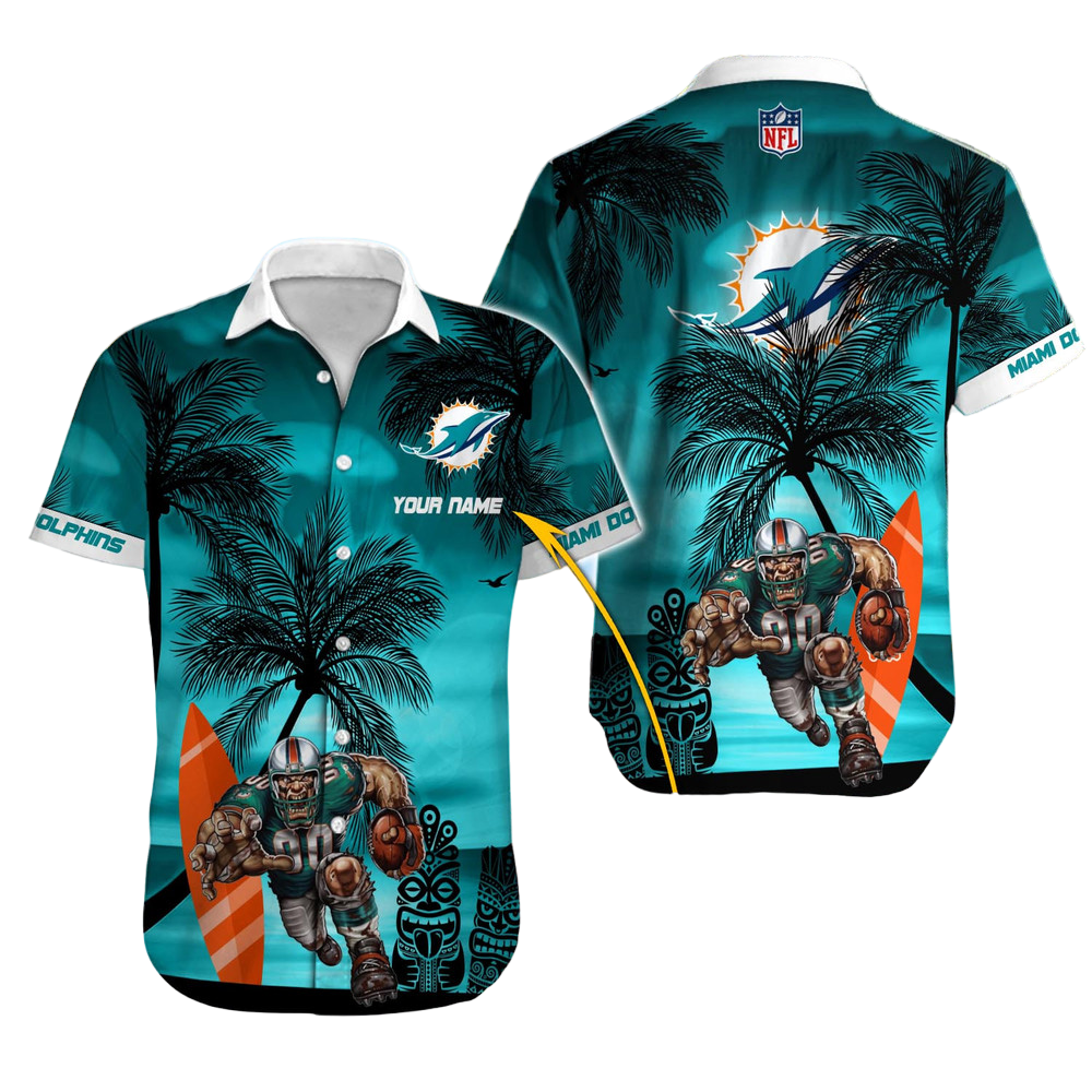 Miami Dolphins Hawaiian Shirt NFL Football Custom Hawaiian Shirt for Men Women Gift For Fans