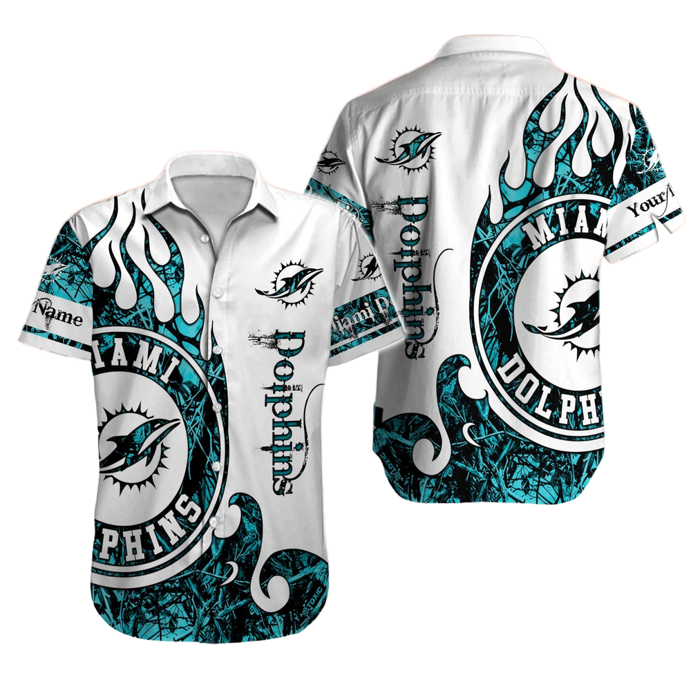 Miami Dolphins Hawaiian Shirt NFL Football Custom Hawaiian Shirt for Men Women Gift For Fans