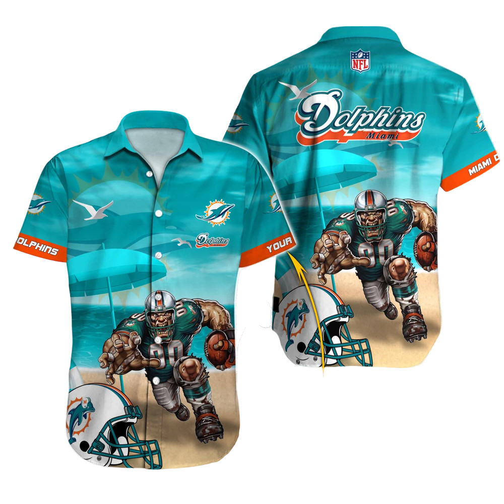 Miami Dolphins Hawaiian Shirt NFL Football Custom Hawaiian Shirt for Men Women Gift For Fans